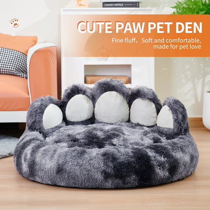 Cozy Comfy Pet Dog Bed Paw Shape Warm Dog Bed Cushion for Your Furry Friend Fluffy Dog Bed Cat Mat Deep Sleeping Warm Thickened