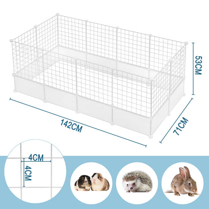 DIY Pet Playpen Foldable Pets House Puppy Kennel Exercise Training Outdoor Enclosures for Rabbits Guinea Pig Kitten Hedgehog