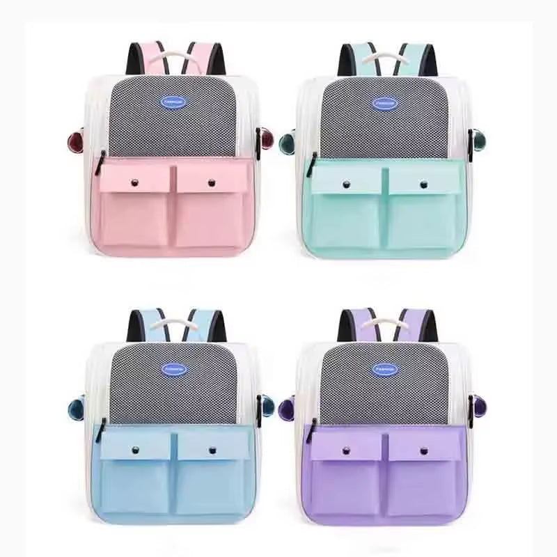 Cat Carrier Backpack Adjustable Strap Pet Carrying Bag Ventilation Large Capacity Foldable Cat Backpack for Outdoor Travel