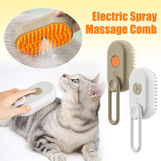 Steamy Brush For Pets  3 In 1 Electric Spray