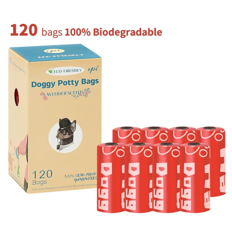 EPI Biodegradable Pet Garbage Bag Dog Poop Bags Dog Poop Bag Dispenser Dog Cleaning Supplies Dog Products for Dogs