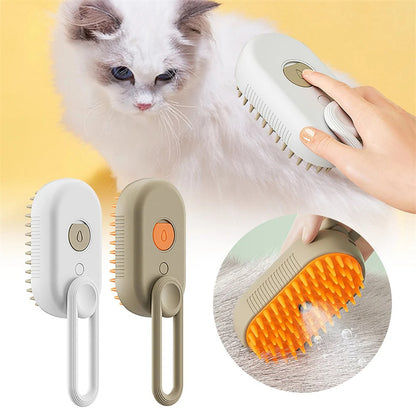 Steamy Brush For Pets  3 In 1 Electric Spray