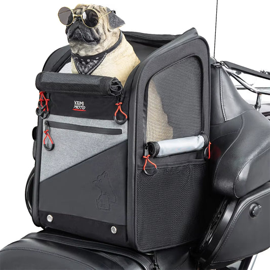 Motorcycle Dog/Cat Carrier Bags Portable Load Capacity 44L Folding Dog Carrier Backpack for Street Glide Road King Touring Trike