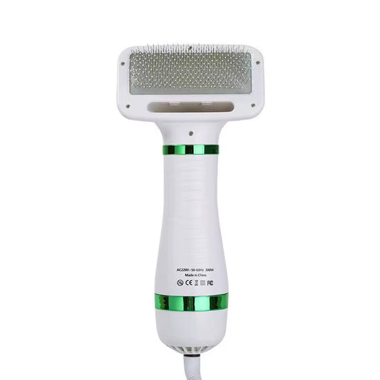 Pet Hair Dryer 2 with Slicker Brush Grooming for Cat and Dog Brush Professional Home Grooming Furry Drying Portable Dog Blower